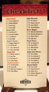1995-96 Fleer NBA Jam Session Checkliste Karte #119 - Bild 1 von 2