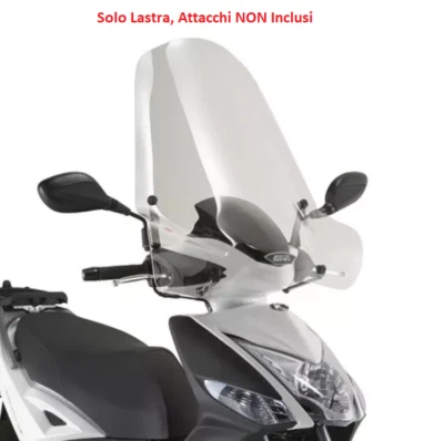 GIVI Parabrezza trasparente senza Attacchi per Kymco Agility 125 R16+ 2014-2018 - Immagine 1 di 3