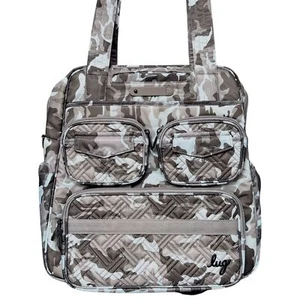 Lug Overnight Tote Puddle Jumper Camo Taupe Carry on Weekender Bag NWOT - Picture 1 of 13
