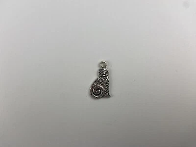 Gato con Remolinos Dije Metal Joyería Hacer Pulsera Dije 3D Gris Foto 1 de 3