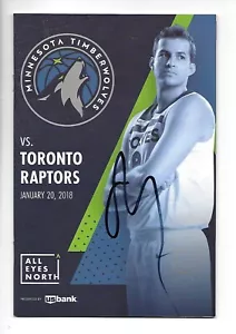 Minnesota Timberwolves NEMANJA BELICA signed Autogramm NBA Game Program Wolves - Bild 1 von 2