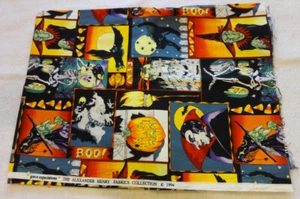 Tela Alexander Henry Grave Expectations 1994 21,5 x 29 divertida colorida Halloween - Imagen 1 de 5