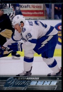 2015-16 Upper Deck Lightning Hockey Card #224 Slater Koekkoek YG Rookie