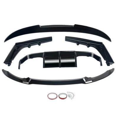 For 2015-20 BMW F80 M3 Sedan 3pcs Front Splitter Rear Diffuser Spoiler Wing Lip Foto 1 de 4