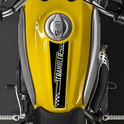 RESINBIKE Adesivi Resinati 3d Paraserbatoio Serbatoio moto compatibili Ducati SCRAMBLER