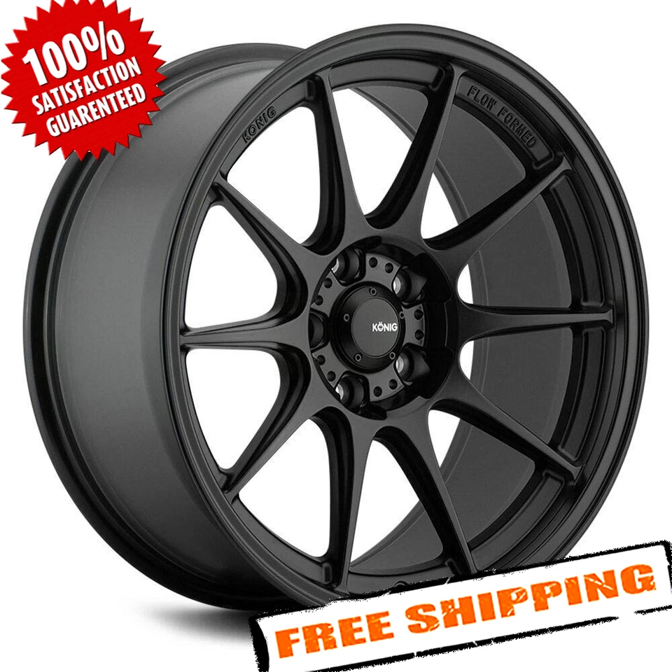 Llanta única negra Konig DEKAGRAM 15x7,5 (35, 4x100, 73,1) Foto 1 de 4