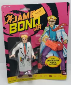 Hasbro James Bond Jr IQ Action Figure with Undercover Punch 1991 Vintage MOC - Picture 1 of 24