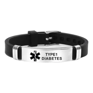 Medical Alert ID Bracelet Wristlet Adjustable Diabetes Allergy COPD Pacemaker - Picture 1 of 38