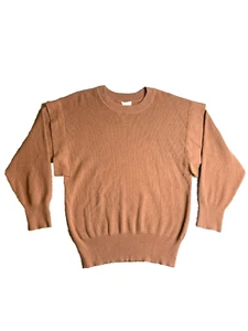 Hem & Thread Sweater Womens Large Brown Crewneck Knit Outerwear Pullover Ladies - Picture 1 of 9