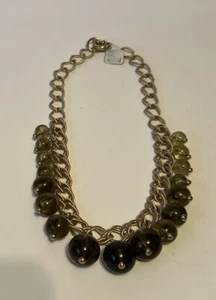 Ann Taylor grüne Perlen Halskette strukturierte Kette 20" - Bild 1 von 6