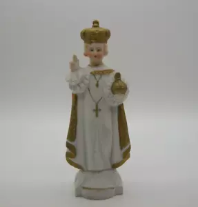 Antique Bisque Porcelain Infant Jesus of Prague Statue, Leo C. Connelly, Japan - Picture 1 of 24