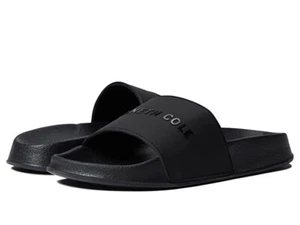 KENNETH COLE NEW YORK KENNY LOGO MEN'S SLIDE COLOR BLAC K SIZE 12M NIB - Picture 1 of 3