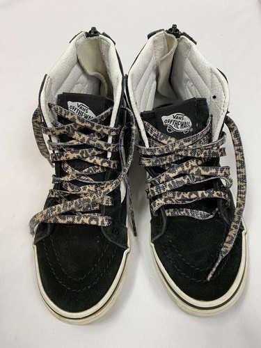 Sneakers VANS 2 nere marroni stampa animalier alte zip posteriore