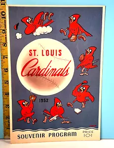 🔥 27 Aug 1952 St. Louis Cardinals Baseball Program vs Phillies Scored🔥 - Picture 1 of 4