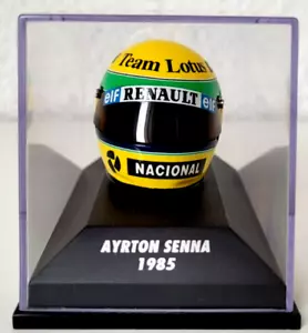 MINICHAMPS 1:8 CASCO / CASCO A. SENNA 1985 TEAM LOTUS " ELFO " FORMULA 1 - Foto 1 di 5