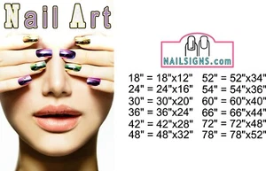 Nail Art 08 Perforated Mesh See-Through Window Vinyl Poster Salon Vertical - Picture 1 of 15