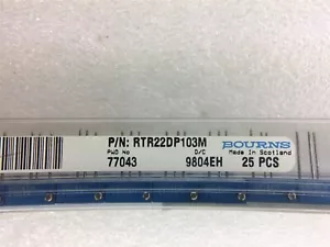 RTR22DP103M TRIMMER 10KOHM 0.75W PC PIN SIDE 1 UNIT - Picture 1 of 2