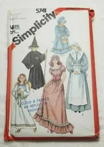 Disfraz Simplicity Sewing Pattern 5741 Misses' Witch Colonial Pioneer Talla 10-12 - Imagen 1 de 3