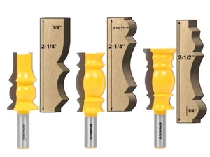 Set di punte per router stampaggio corona 3 bit - gambo 1/2" - Yonico 16320 - Foto 1 di 1