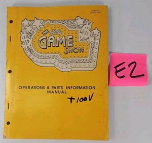 THE GAME SHOW - Pinball Manual - BALLY - OEM Original - Coin Op - Picture 1 of 2