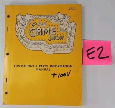 THE GAME SHOW - Pinball Manual - BALLY - OEM Original - Coin Op - Image 1 of 2