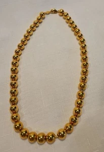Vintage Napier Necklace Gold Tone Beaded Balls 18 Inch - Picture 1 of 3