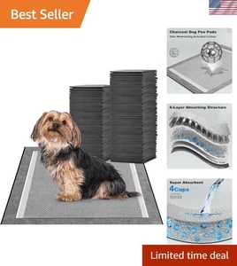 Large Charcoal Puppy Training Pads 23x24in 100ct - Picture 1 of 9