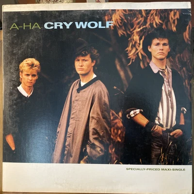 A-HA "Cry Wolf"  Vinyl LP 45 RPM Maxi-Single (1986) 1-25501 - VG+/G - Ships pro - Image 1 of 4