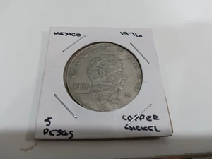 Mexiko Cinco Pesos 5 Mexicanos Peso Münze 1976 SCHÖNER Vintage - Bild 1 von 2