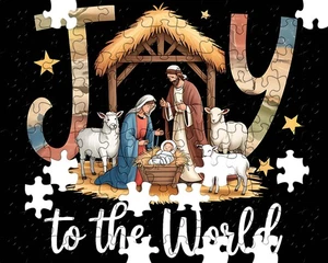 Joy To The World Nativity 1,000 Pieces Jigsaw Puzzle H-1118 - Picture 1 of 2