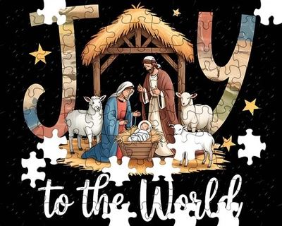Joy To The World Nativity 1,000 Pieces Jigsaw Puzzle H-1118 - Image 1 of 2