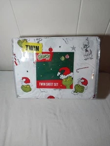 How The Grinch Stole Christmas TWIN Sheet Set Cotton Grinch Max NEW - Picture 1 of 9