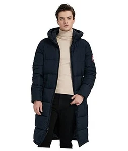 Unisex Long Puffer Coat, Winter Warm Thick Insulated Windproof Outdoor Padded - Picture 1 of 6