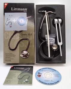 Littmann Classic II SE medizinisches Stethoskop in schwarz, verpackt mit Handbuch & Extras - Bild 1 von 13