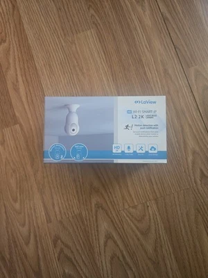 LaView 4MP Bulb Security Camera 2.4GHz, 360° 2K, Motion, Alarm LV-PWL2-W - White - Image 1 of 2
