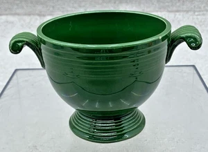 Fiesta Ware Green Ceramic Round Footed Double Curved Handle Sugar Bowl - Picture 1 of 4