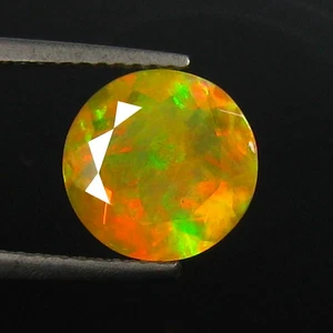1.92 Ct Phenomenal Round (9 x 9 mm) Ribbon Mackerel pattern Solid Welo Opal Gems - Picture 1 of 6