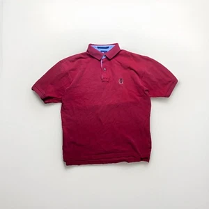 Vintage 90's Tommy Hilfiger Golf Polo Shirt Y2K Preppy Men's Medium Solid Red - Picture 1 of 3