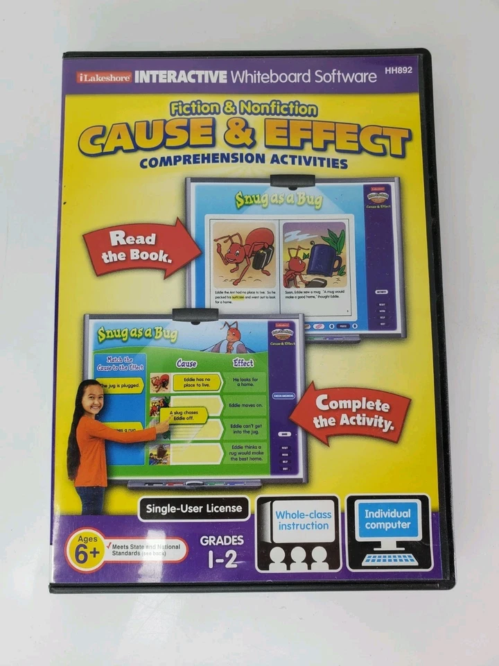 iLakeshore Fiction Non Fiction Cause Effect Comprehension Activity CD ROM - Image 1 of 3