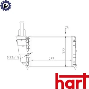 RADIATOR ENGINE COOLING 600 272 FOR FIAT PUNTO/Van/Convertible LANCIA Y 1.1L Y - Picture 1 of 6