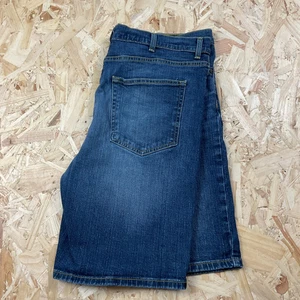 Vintage St Johns Bay Blue Denim Heavy Shorts Baggy Wide Leg Jorts W38 - Picture 1 of 4