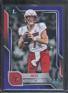 2025 Bowman University Chrome MILLER MOSS #141 1st Purple /75 Louisville - Picture 1 of 2
