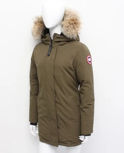 Authentic Women's CANADA GOOSE Victoria Parka Down Puffer Jacket Coat Hooded S - Picture 1 of 15