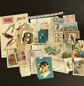 Lote efímero vintage/postales de papel envejecido anuncios impresos mapas de música arte diario basura - Imagen 1 de 13