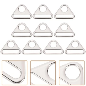  10 Pcs Metal Buckle Buckles for Crafts Triangle Opening Ring Trampoline - Picture 1 of 12