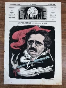 Journal Satirique LA LUNE Nr 84 (1867) Caricature LAFERRIERE - Picture 1 of 1
