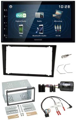 Kenwood 2DIN Bluetooth Lenkrad USB DAB Autoradio für Opel Corsa C Omega B Agila - Bild 1 von 4