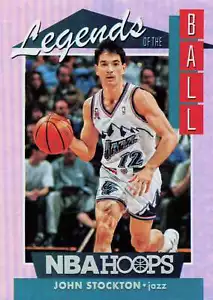 2018-19 Hoops #LEG-10 John Stockton Legends of the Ball Jazz HOF - Picture 1 of 2