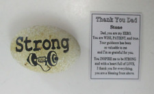 EE5 Strong Message stone POCKET TOKEN figurine Thank you Dad Ganz military