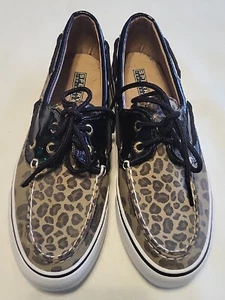Sperry Top-Sider Biscayne Gepard-/Leopardenmuster Boot-Flats 9771577 Damengröße 7M - Bild 1 von 5